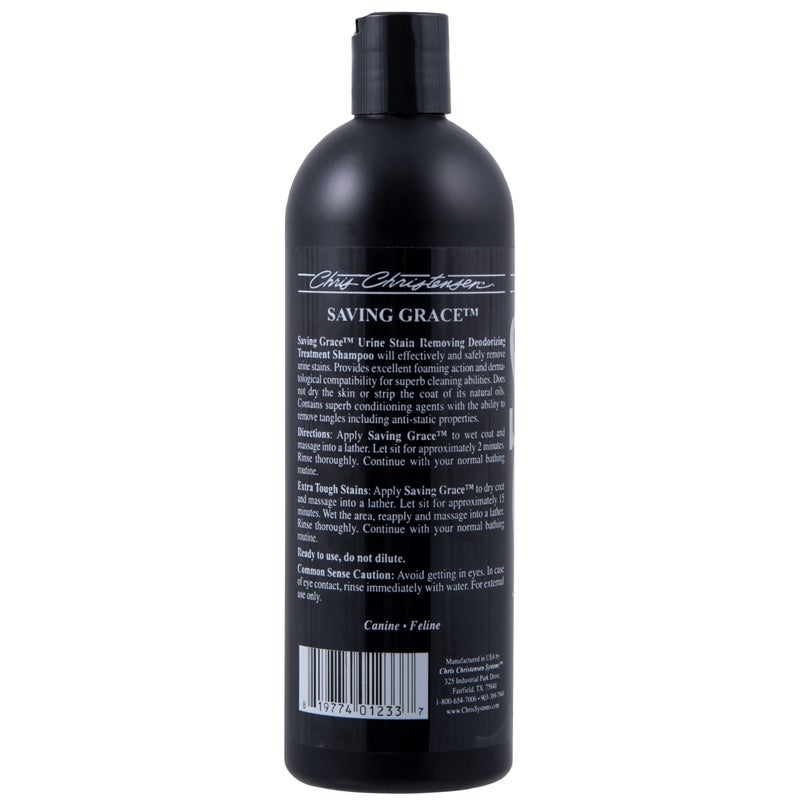Chris Christensen Saving Grace Canine Treatment Shampoo, Dog Shampoo, Groom Like a Professional, Urine Stain Remover, Deodorizing Shampoo, All Coat Types, Made in USA, 16 oz - Image 2